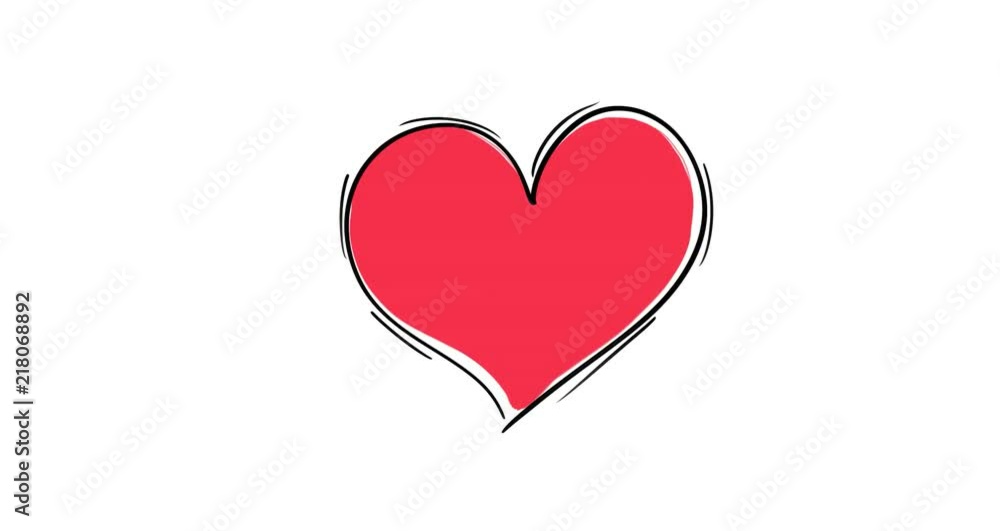 Heart doodle animation. Heart doodle animation.