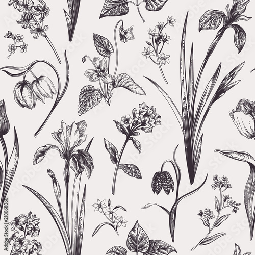 Seamless floral pattern.
