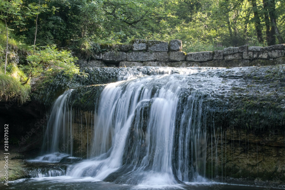 Herisson waterfalls in Jura France Herisson waterfalls in Jura France
