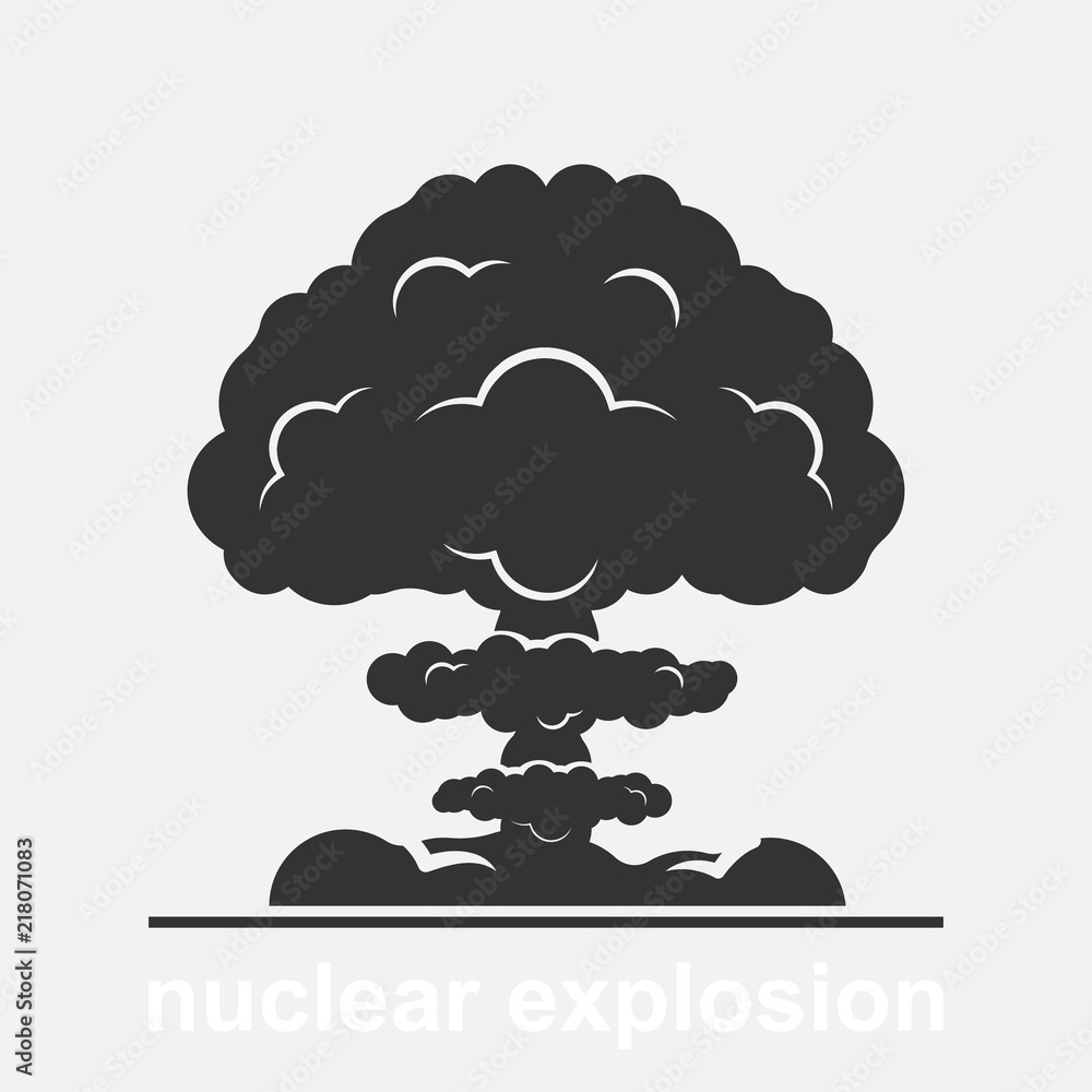 Ядерный взрыв силуэт
