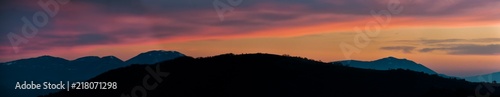 Panoramica del basso appennino al tramonto © Daniele Marcheggiani