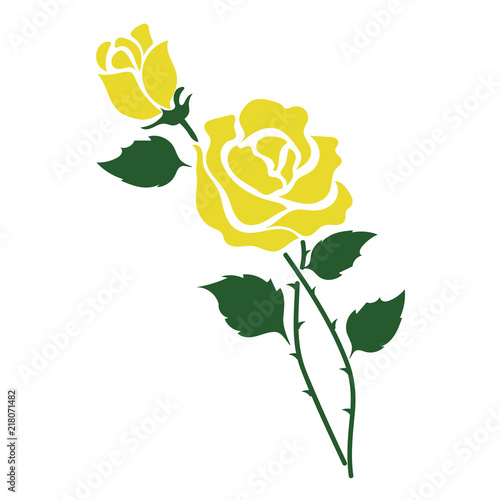 Nature flower yellow rose