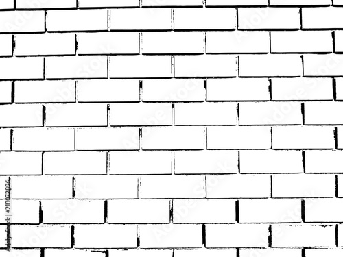 Vector monochrome grunge background. Illustration of brick wall texture. Grunge Distress Sketch Stamp Overlay Effect.