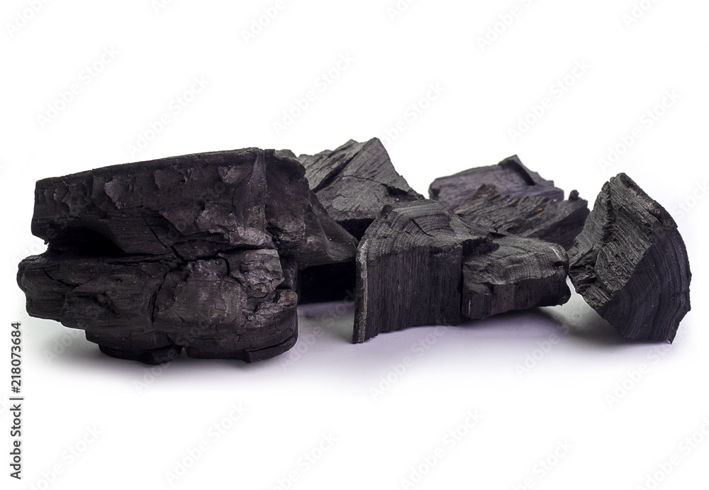Natural black coals.