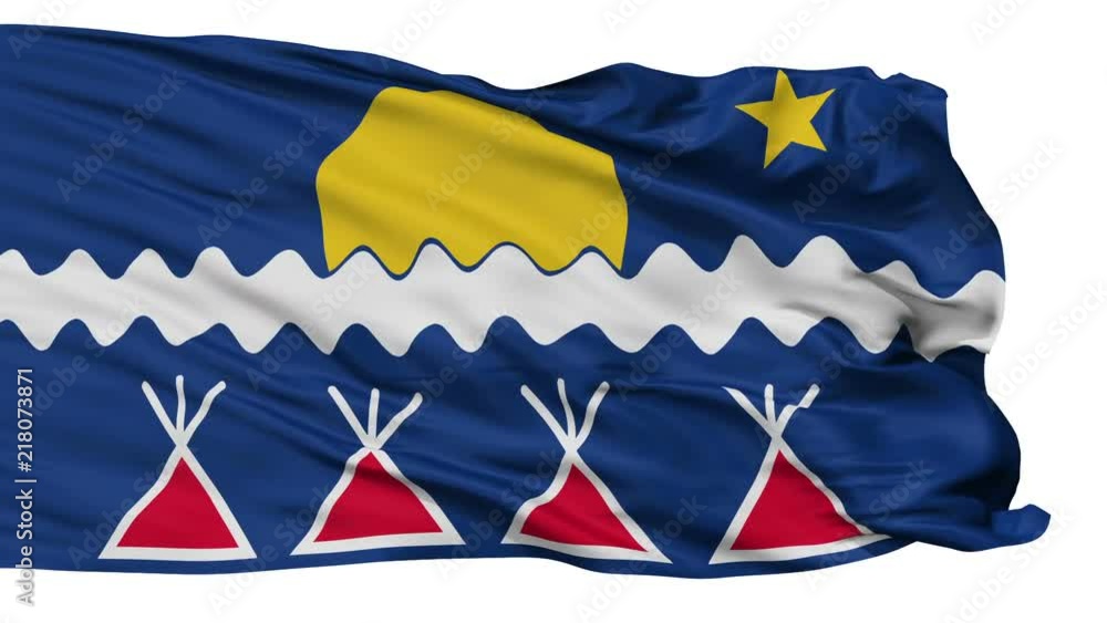 Native Americans Tribe Indian Flag, Isolated View Realistic Animation ...