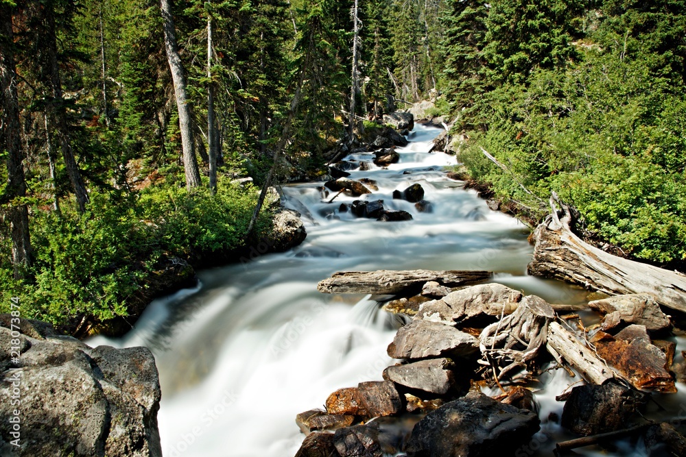 Hidden Falls im Grand teton Nationalpark Hidden Falls im Grand teton Nationalpark