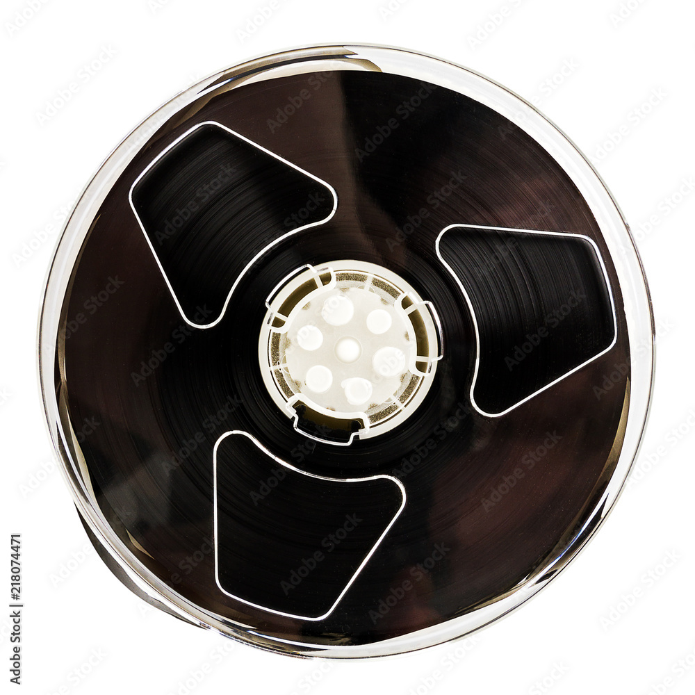 Naklejka premium Old video tape on a reel