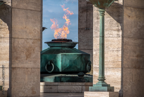 The Flame of National Flag Memorial (Monumento Nacional a la Bandera) - Rosario, Santa Fe, Argentina. photo