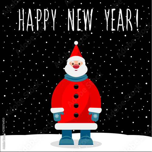 Happy new year card template. Happy new year pattern for greeting card, party invitation, new year holiday sale advertising, winter christmas vacation travel poster, bag prrint, t-shirt etc.