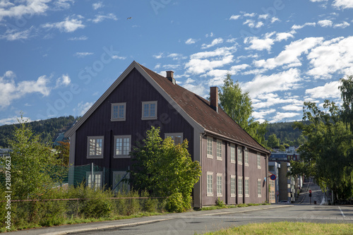 Fototapeta Naklejka Na Ścianę i Meble -  Old city building in Lillehammer Norway