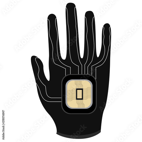 Virtual reality gloves icon