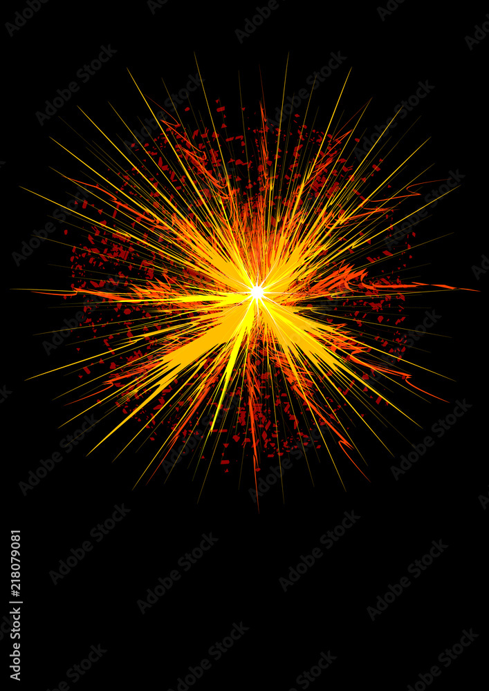 Multicolored festive salute on a black background Multicolored festive salute on a black background