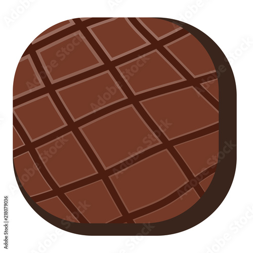 Delicious breakfast round corner square icon beef meat