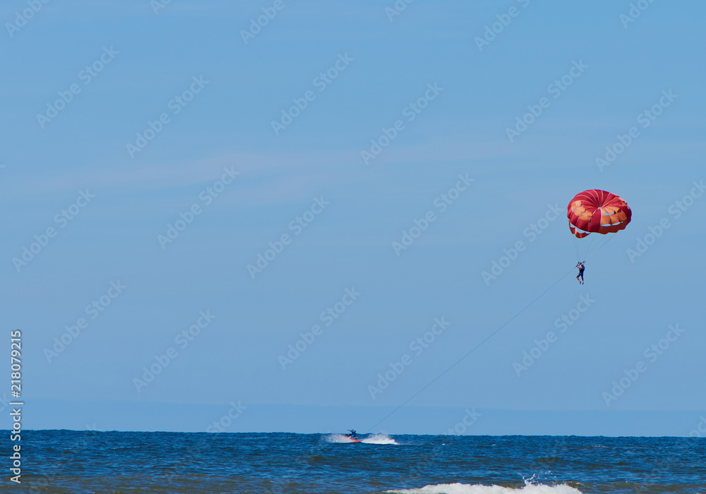 Vacation at the Baltic Sea with a parachute Vacation at the Baltic Sea with a parachute