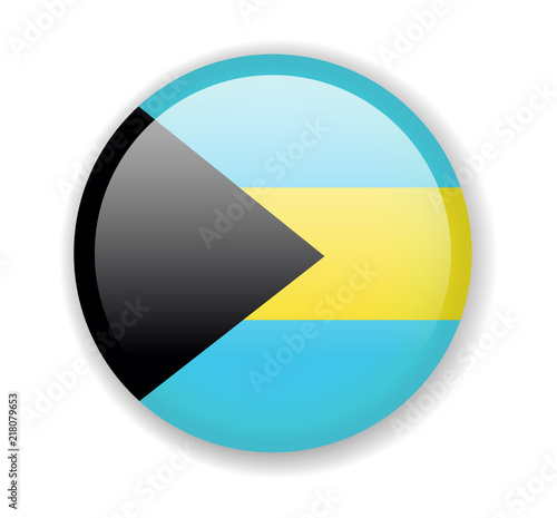 Free Download Bahamas flag. Round bright Icon on a white background - GFXLoad