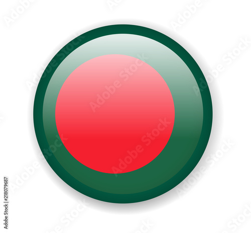 Bangladesh flag. Round bright Icon on a white background Free Download Bangladesh flag. Round bright Icon on a white background - GFXLoad