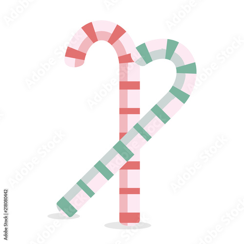 Delicious sweet dessert in cute girlish style candy cane