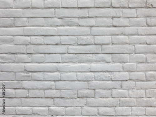 Vintage pattern, white tiles brick wall texture background.