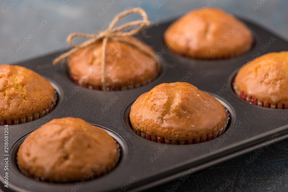 Freshly baked delicious muffins Freshly baked delicious muffins