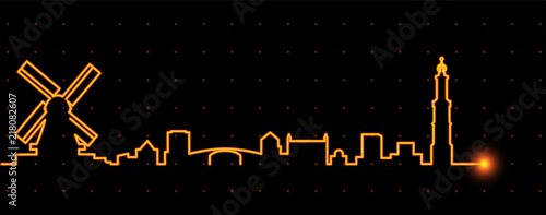Amsterdam Light Streak Skyline