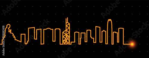 Hong Kong Light Streak Skyline