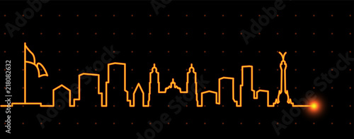 Mexico Light Streak Skyline