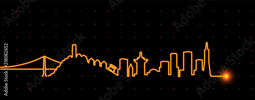 San Francisco Light Streak Skyline