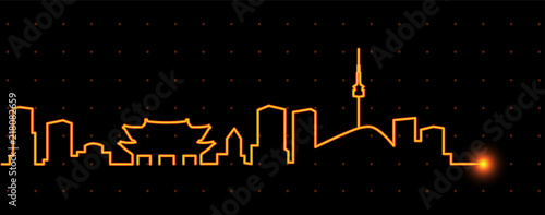 Seoul Light Streak Skyline