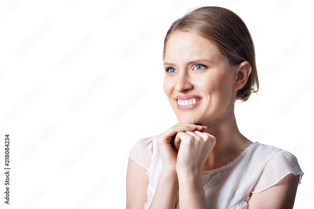 Portrait of a beautiful woman posing isolated Portrait of a beautiful woman posing isolated