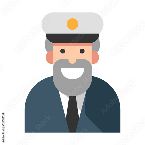 Captain flat illustration