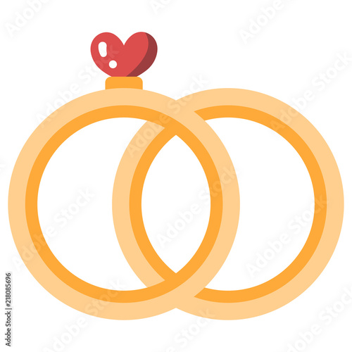 Wedding Ring flat illustration