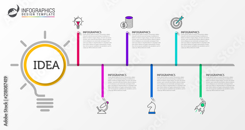 Infographic design template. Creative concept with 6 steps