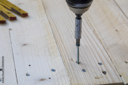 Obraz na płótnie Screw With a Screwdriver