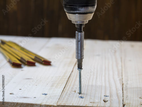 Obraz na płótnie Screw With a Screwdriver