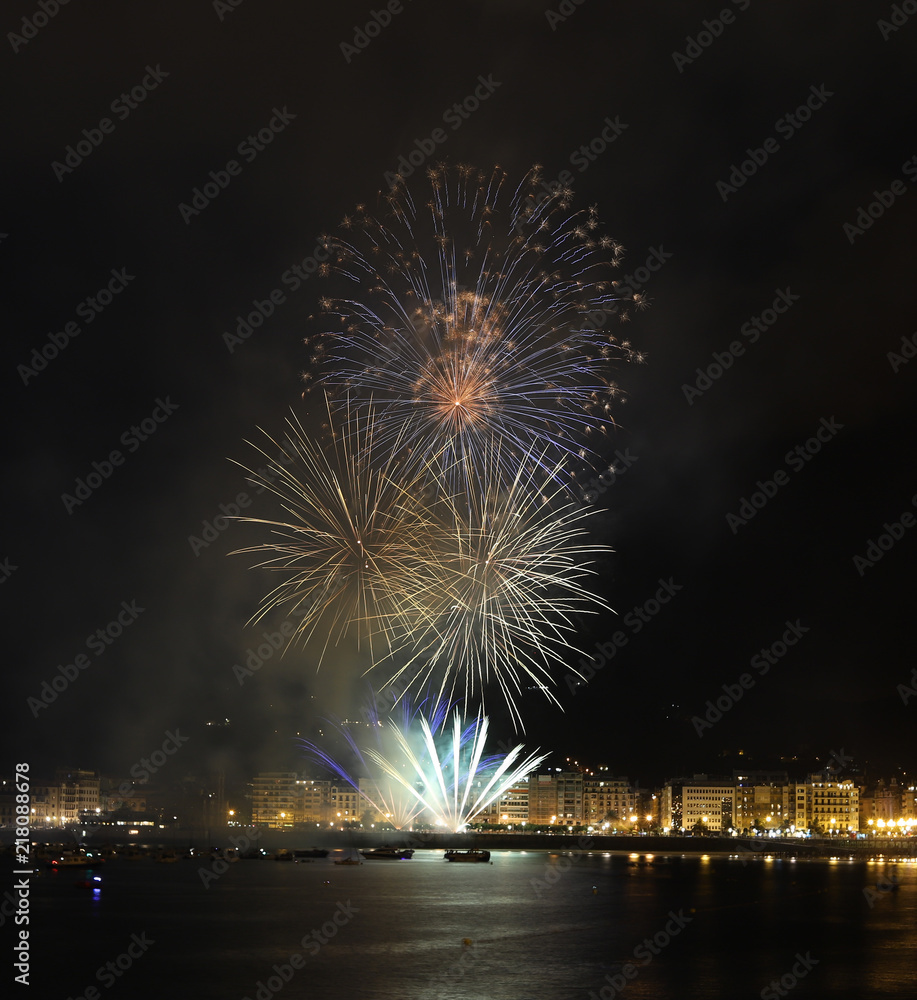 Fuegos artificiales, Semana Grande, Donostia - San Sebastián Fuegos artificiales, Semana Grande, Donostia - San Sebastián