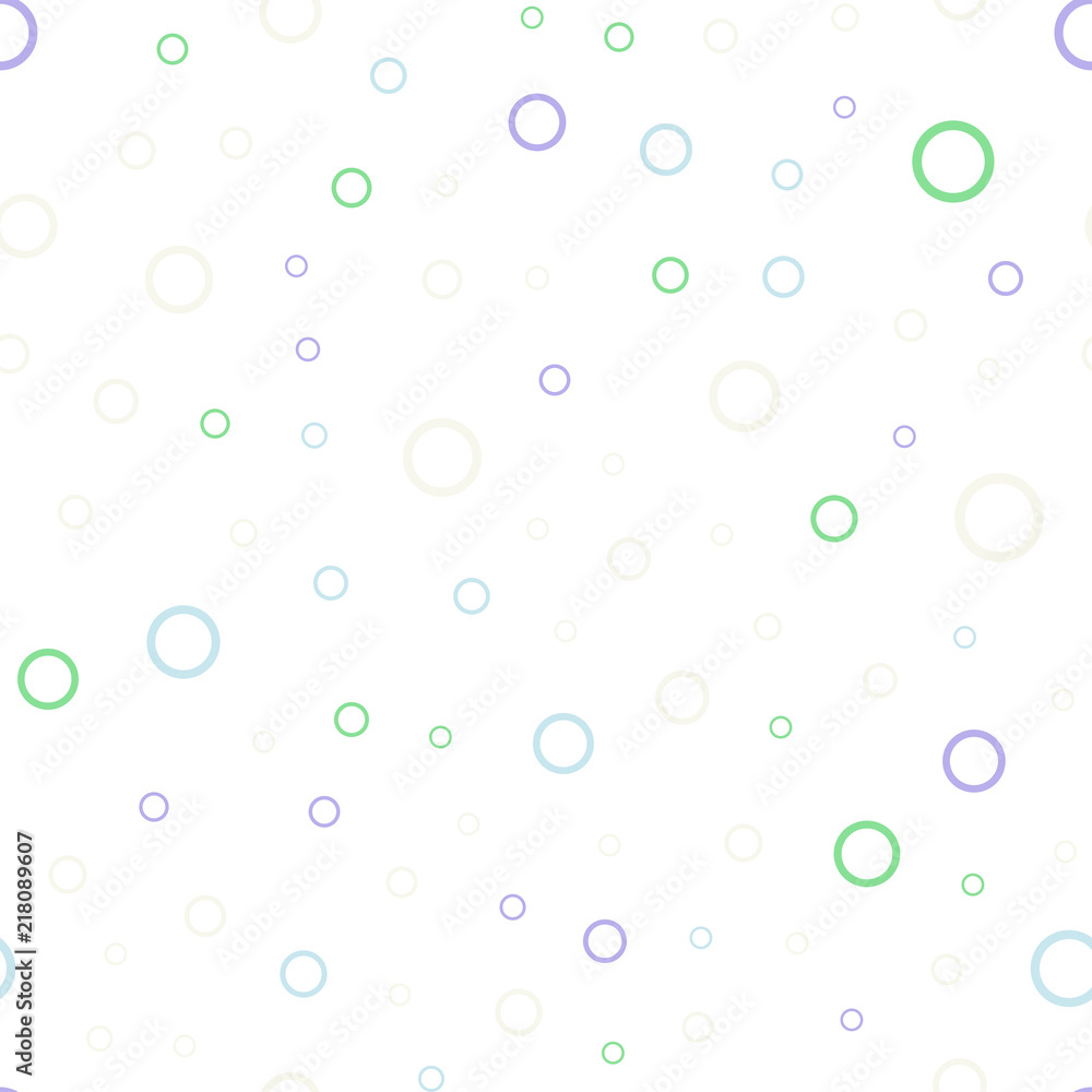Light Multicolor vector seamless backdrop with dots.