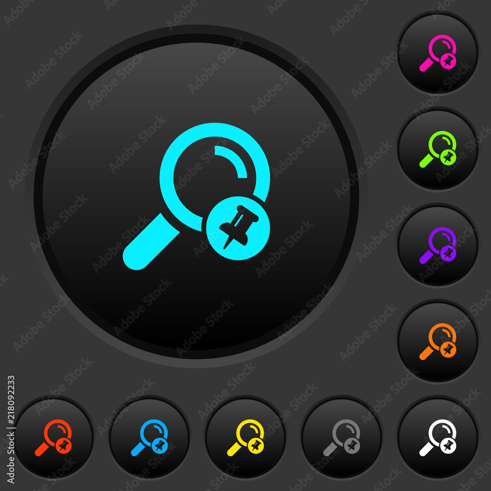 Pin search result dark push buttons with color icons Pin search result dark push buttons with color icons