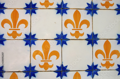 Yellow, Blue and White Tiles, at portuguese street