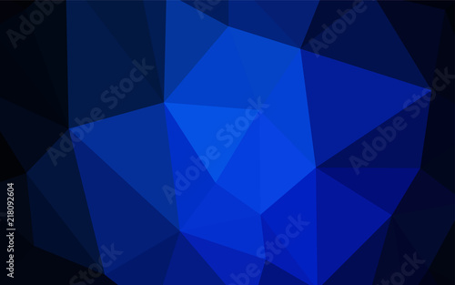 Dark BLUE vector gradient triangles pattern.