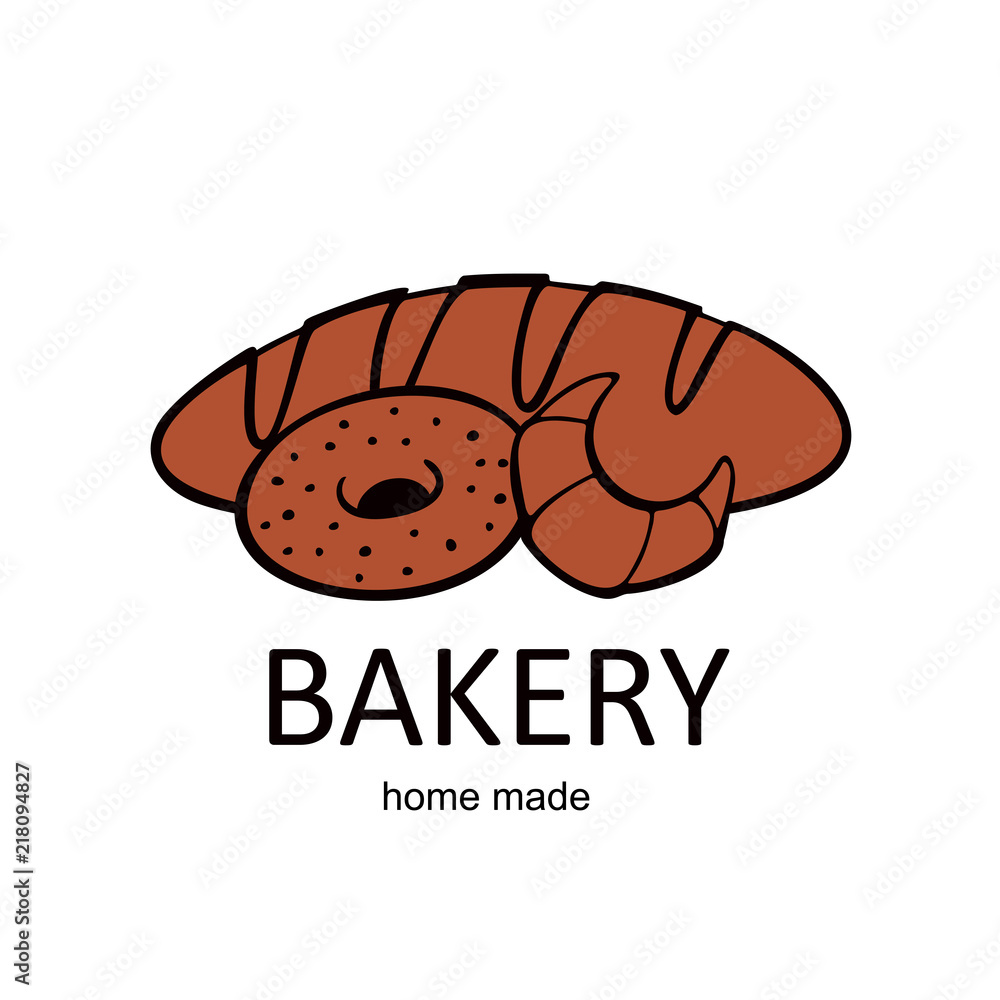 Hand drawn bread bakery logo Hand drawn bread bakery logo
