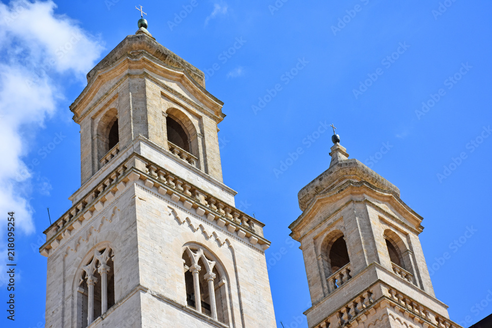 Italy, Puglia region, Altamura,  Cathedral of Santa Maria Assunta, facades and elevations.