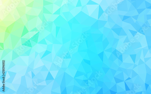 Light Blue, Green vector abstract polygonal background.