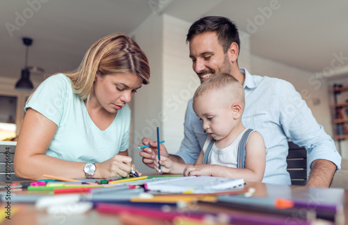 Happy family drawing