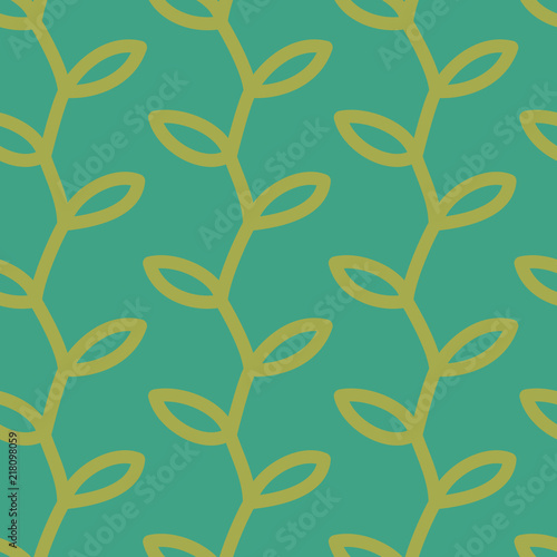 Seamless pattern with leafs and berries