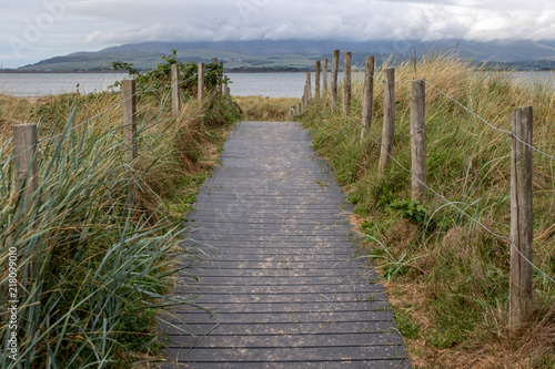Pathway to the beach and mountains