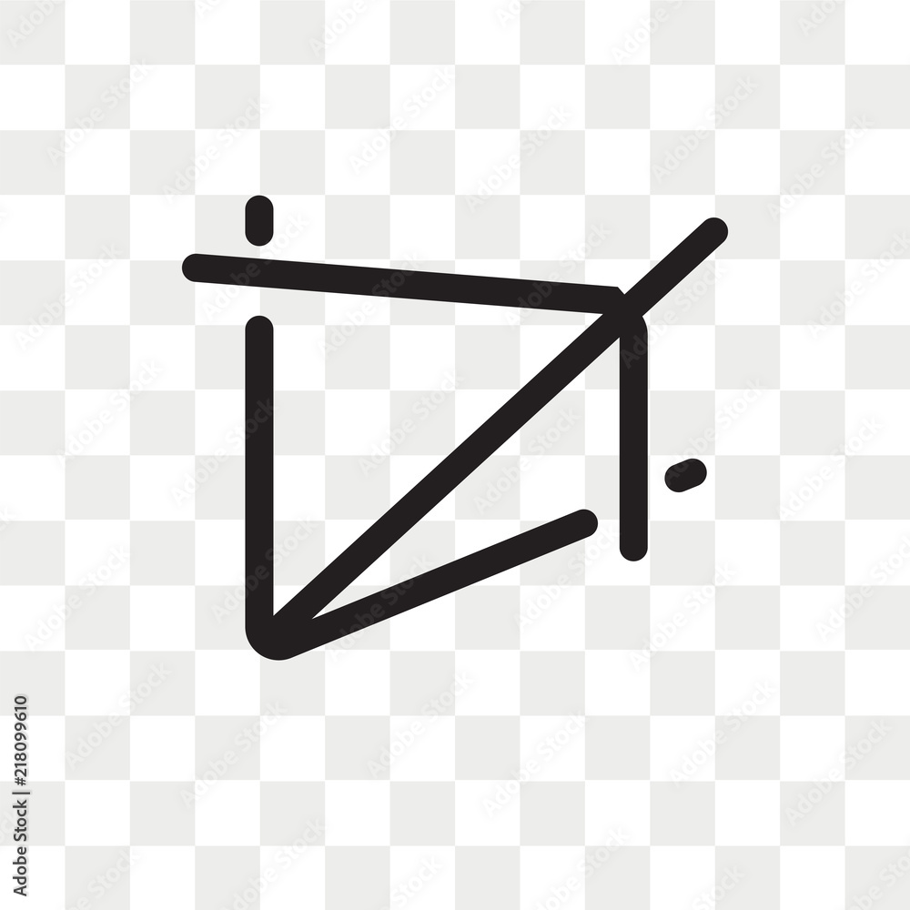 Crop button vector icon isolated on transparent background, Crop button logo design Crop button vector icon isolated on transparent background, Crop button logo design