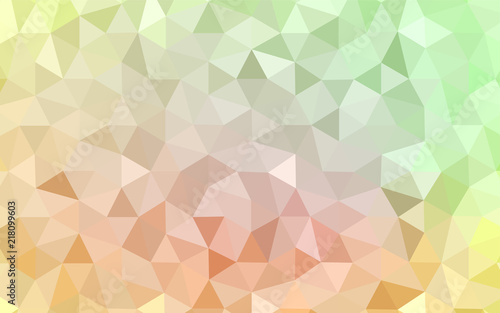 Light Green  Yellow vector polygon abstract backdrop.