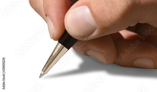 Close-up of a Hand Writing