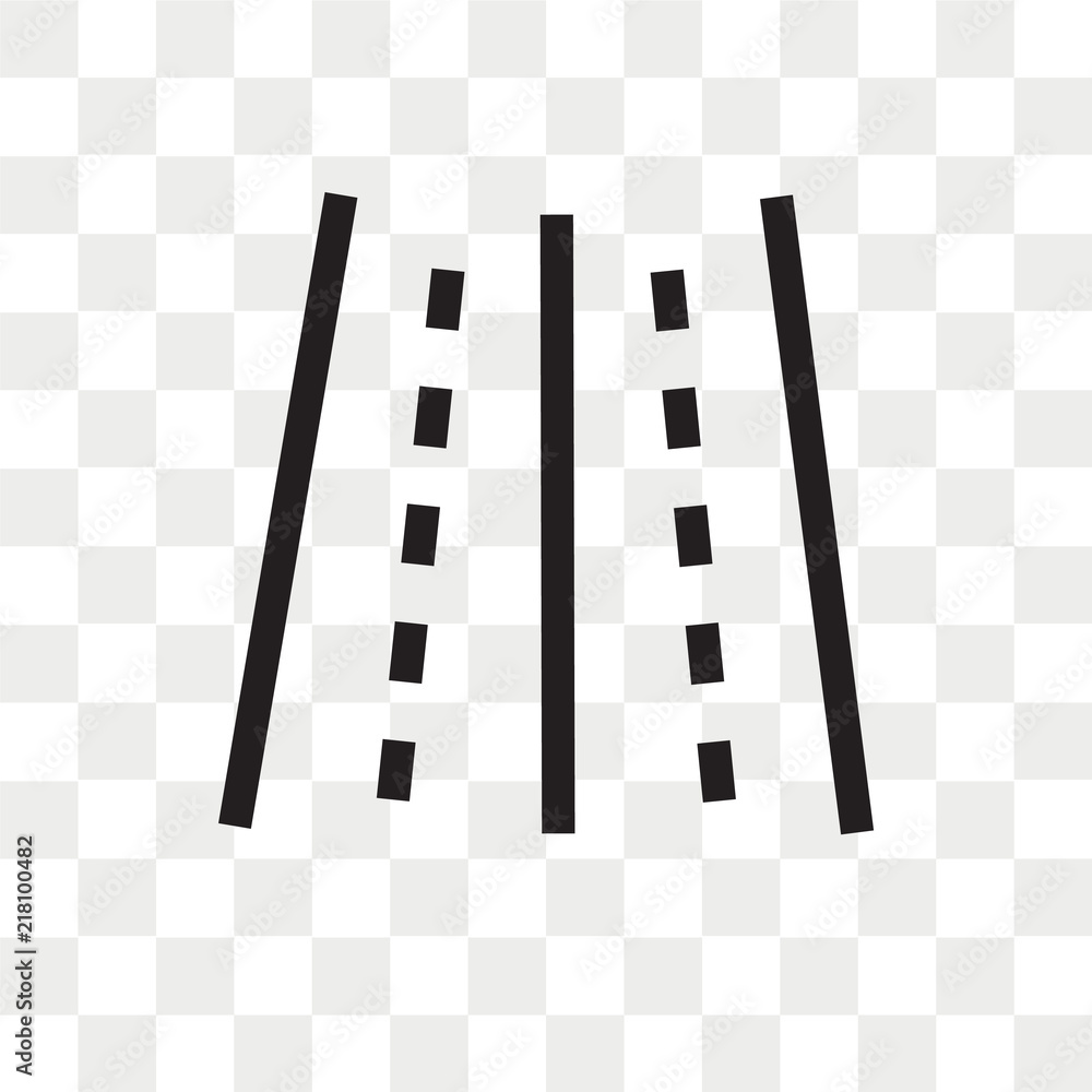custom made wallpaper toronto digitalRoad with broken lines vector icon isolated on transparent background, Road with broken lines logo design