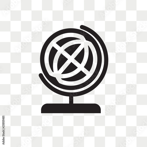 School globe vector icon isolated on transparent background, School globe logo design